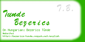 tunde bezerics business card